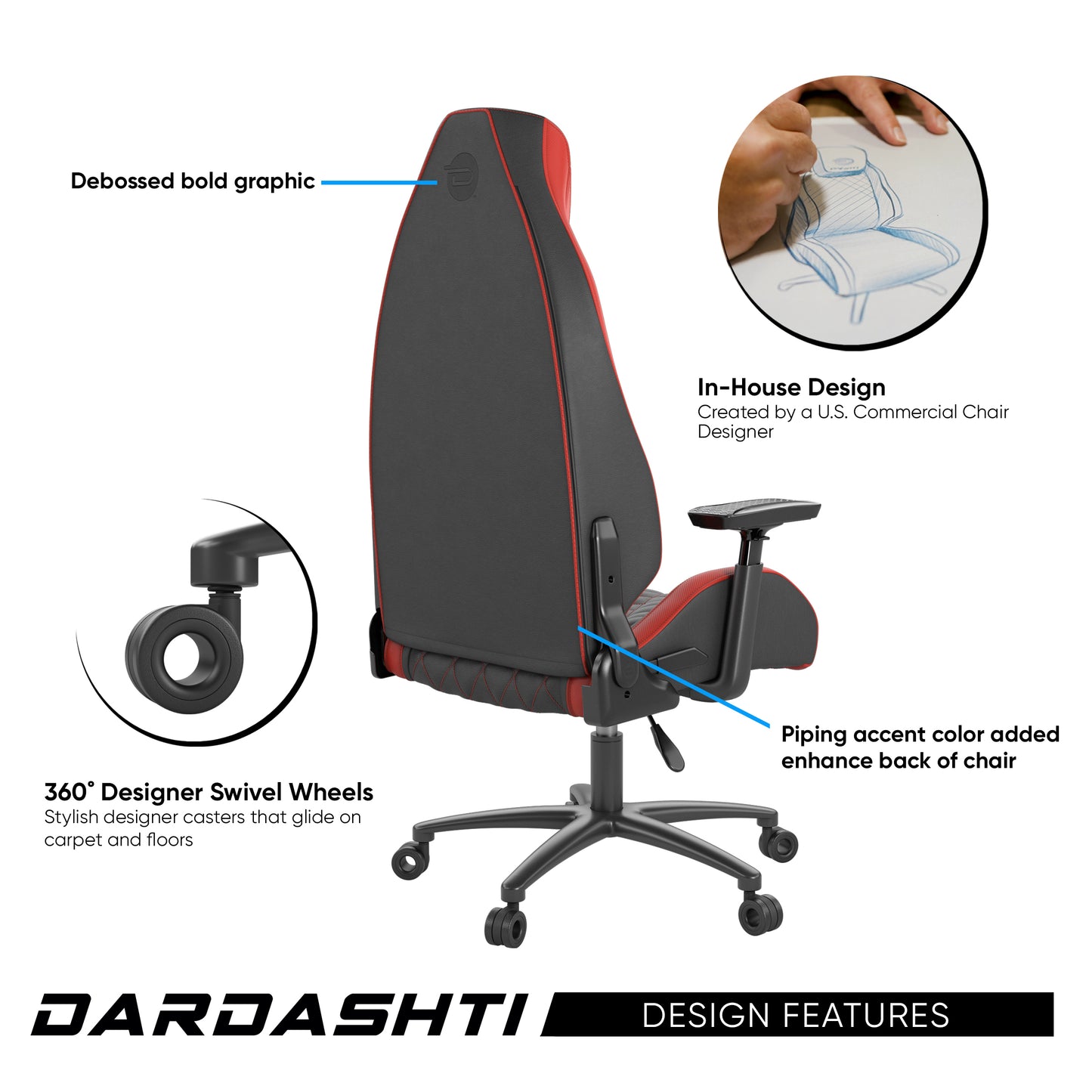 Dardashti Gaming Chair - Red