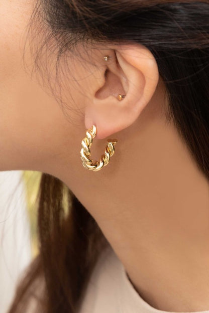 Twisted Hoop Earrings