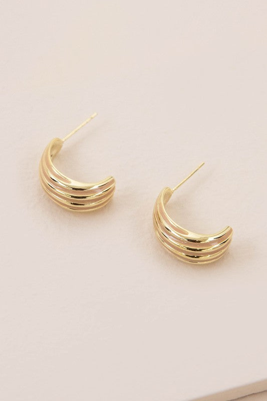 Calico Curved Earrings