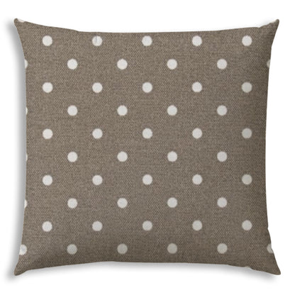 DINER DOT Taupe Indoor/Outdoor Pillow - Sewn Closure