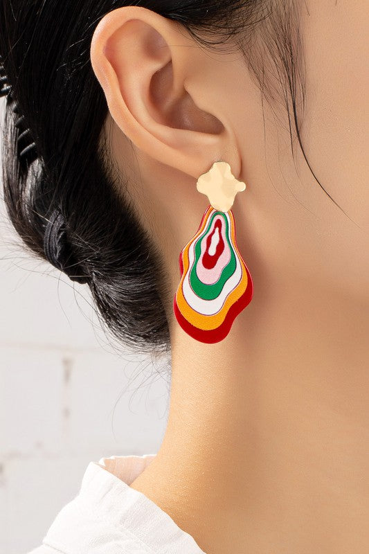 Multi color terrace drop earrings