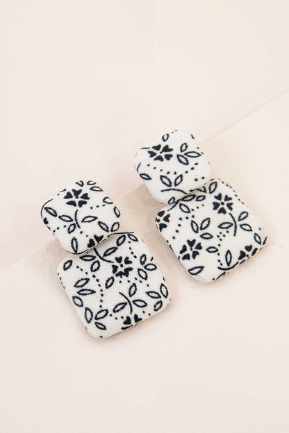 Textile Drop Earrings