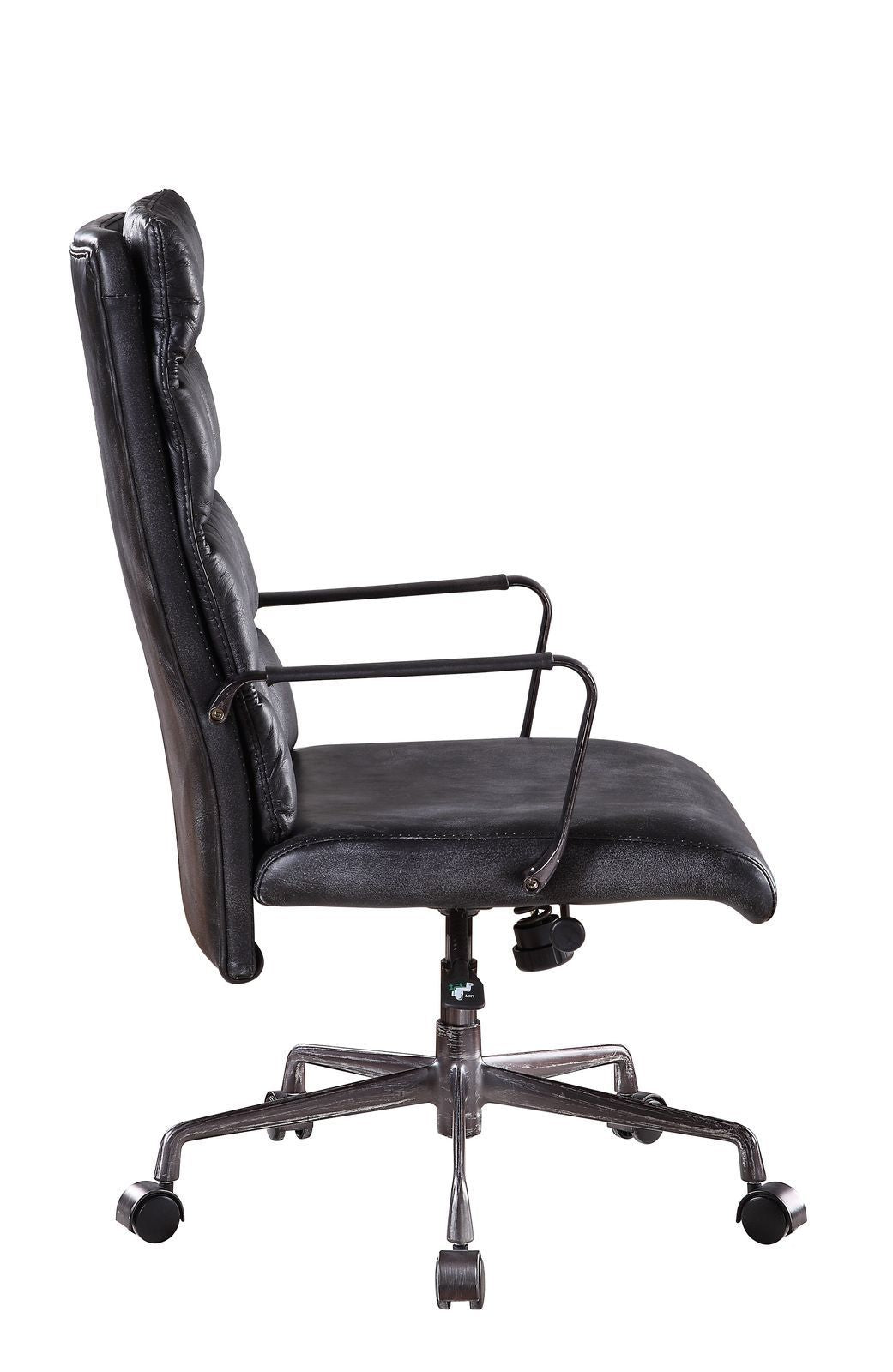 ACME Jairo Office Chair, Vintage Black Top Grain Leather 92565