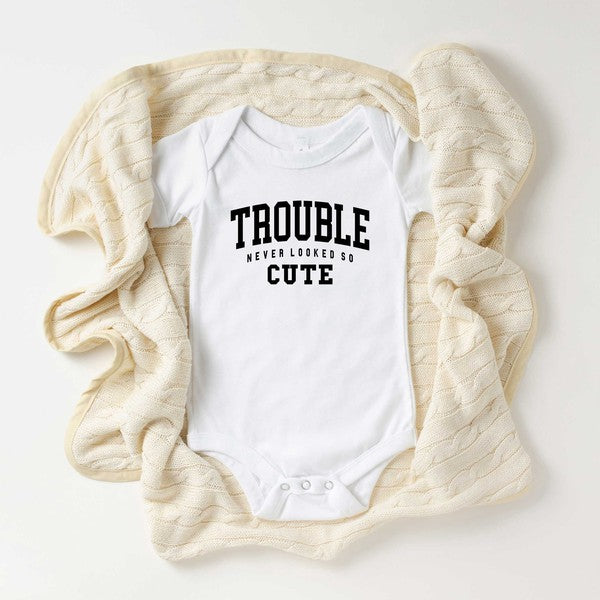 Trouble So Cute Baby Onesie