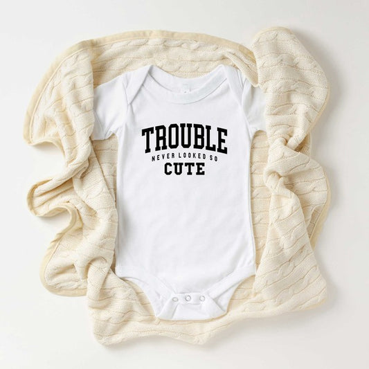 Trouble So Cute Baby Onesie