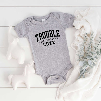 Trouble So Cute Baby Onesie