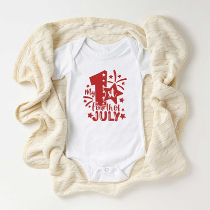 My 1st Fourth Of July Baby Onesie