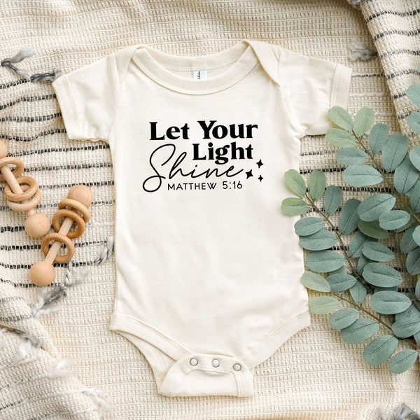 Let Your Light Shine Stars Baby Onesie