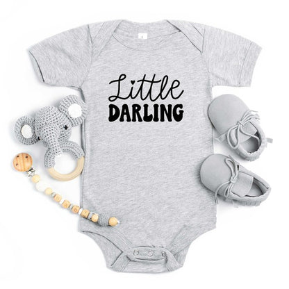 Little Darling Cursive Baby Onesie