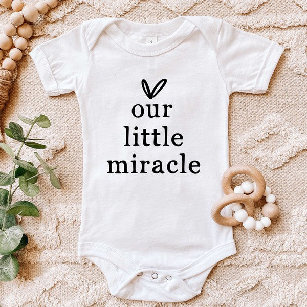 Our Little Miracle Heart Baby Onesie