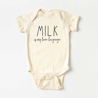 Milk Is My Love Language Baby Onesie