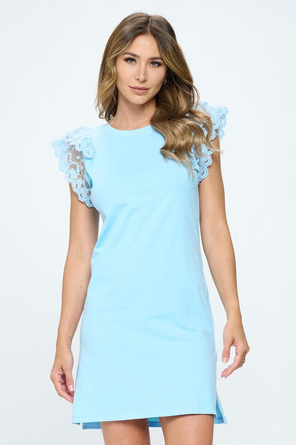 Mesh Detailed Sleeve Dress