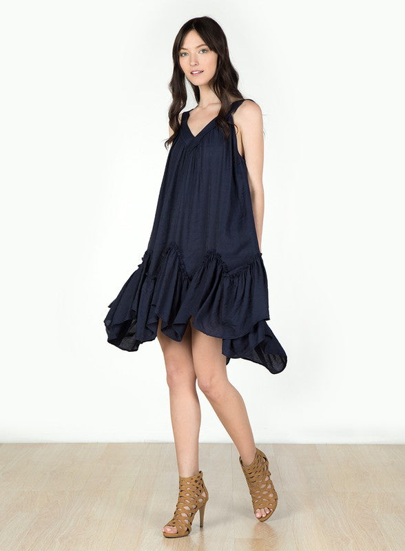 FLARE HEM HI-LOW DRESS