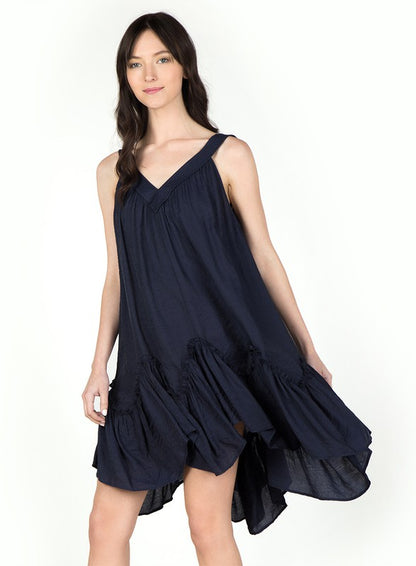 FLARE HEM HI-LOW DRESS