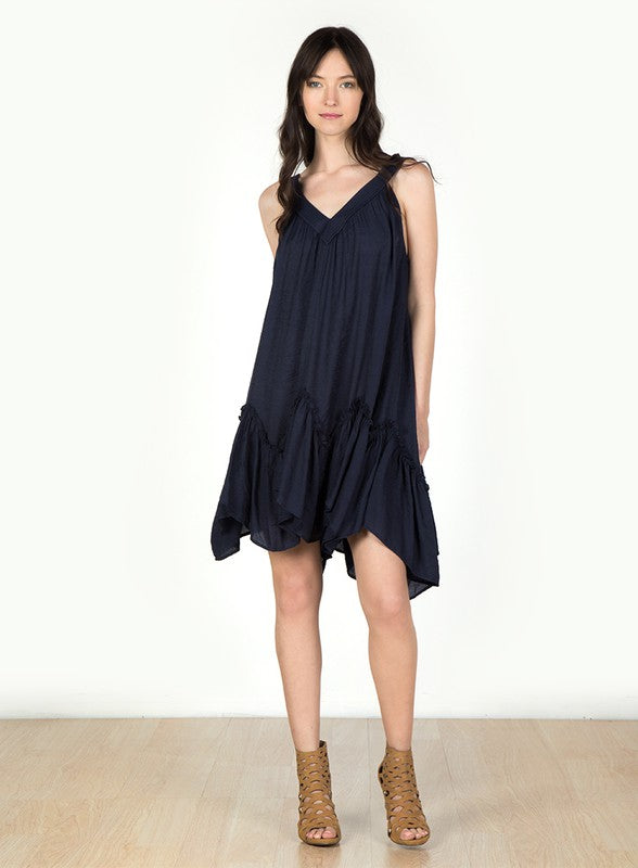 FLARE HEM HI-LOW DRESS