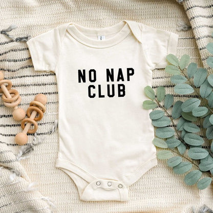 No Nap Club Baby Onesie