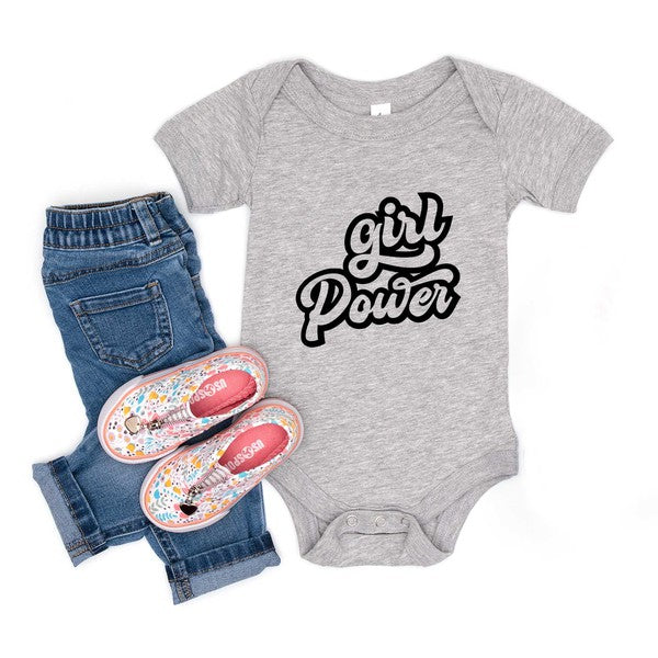 Retro Girl Power Baby Onesie