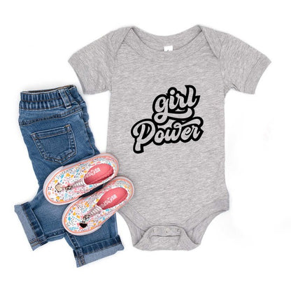 Retro Girl Power Baby Onesie