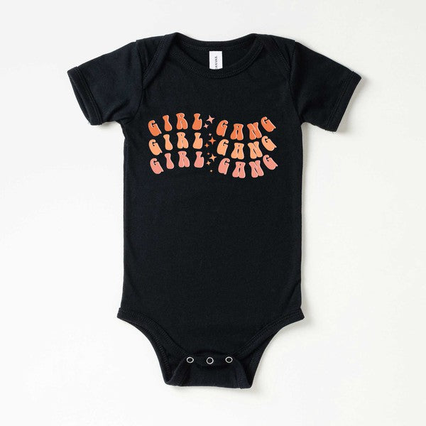 Girl Gang Wavy Baby Onesie