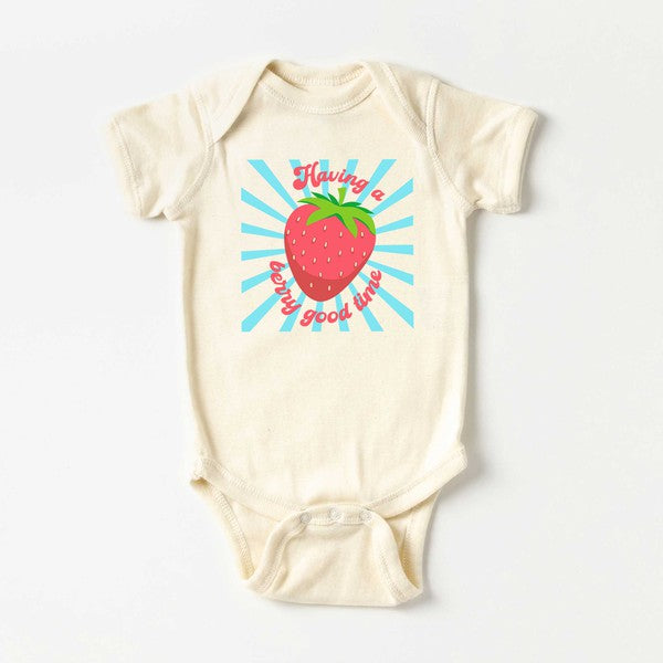 Having A Berry Good Time Baby Onesie