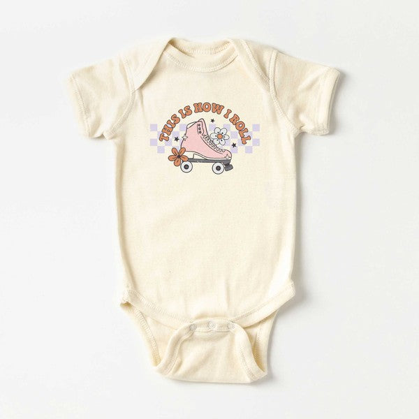 This Is How I Roll Rollerskate Baby Onesie