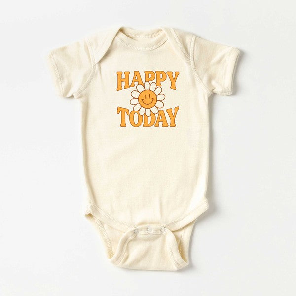 Happy Today Flower Baby Onesie