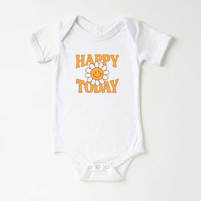 Happy Today Flower Baby Onesie