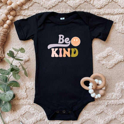 Be Kind Smiley Face Baby Onesie