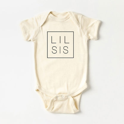 Lil Sis Square Baby Onesie