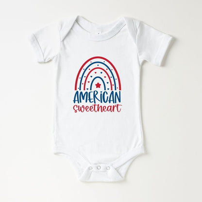 American Sweetheart Rainbow Baby Onesie