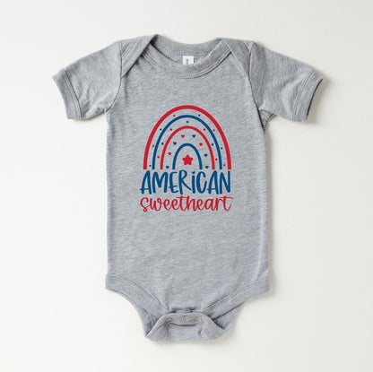 American Sweetheart Rainbow Baby Onesie