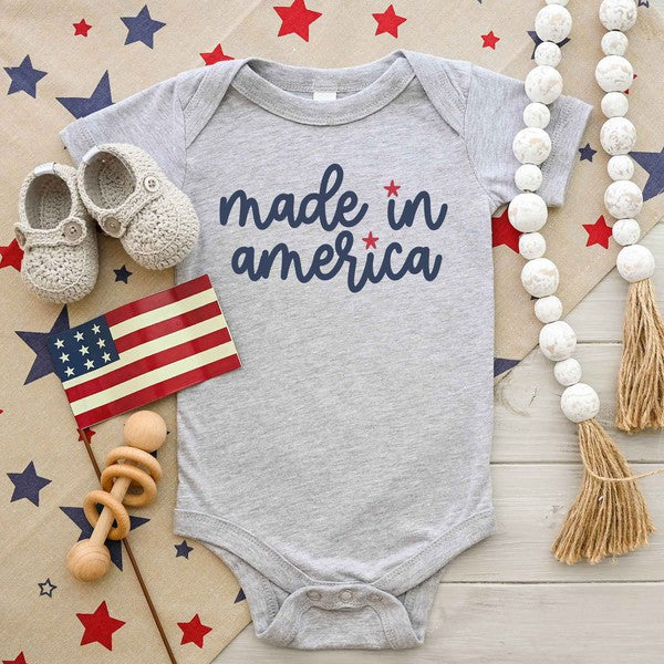 Made In America Stars Baby Onesie