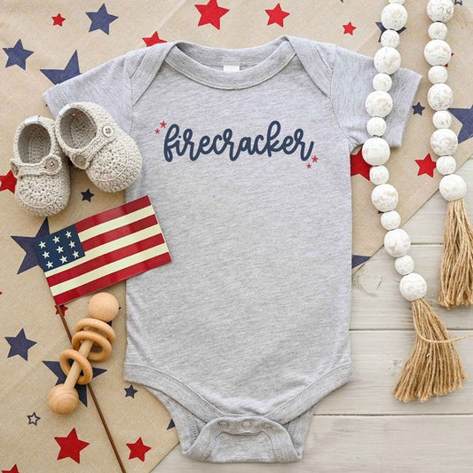 Firecracker Stars Baby Onesie