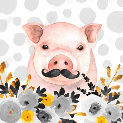 Little disguised pig - 08x08 Print on canvas