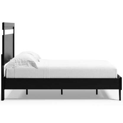 Ashley Finch Black Brown Casual Full Panel Platform Bed EB3392B1