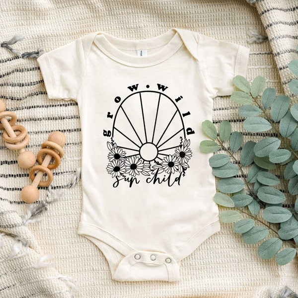 Grow Wild Sun Child Baby Onesie