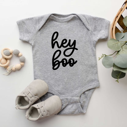 Hey Boo Cursive Baby Onesie