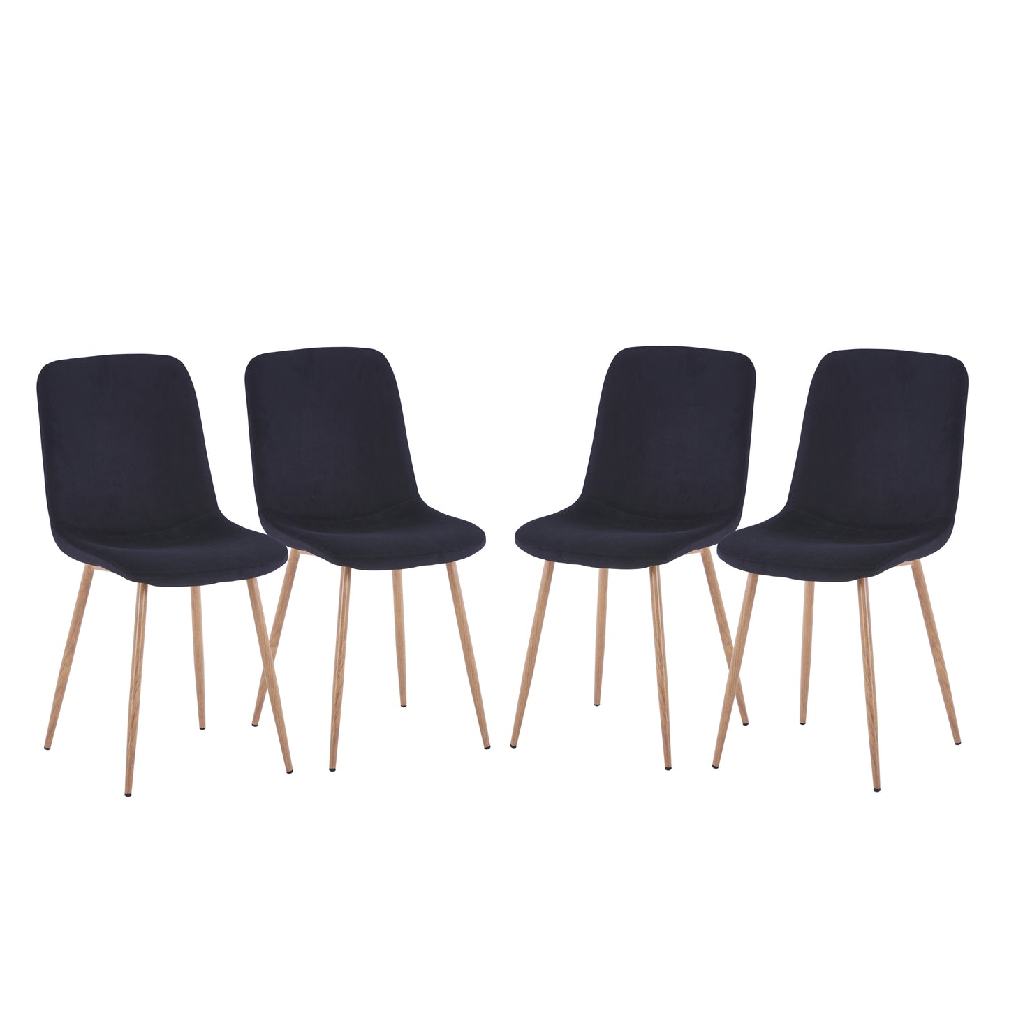 Dining Chair 4PCS（BLACK），Modern style，New technology，Suitable for restaurants, cafes, taverns, offices, living rooms, reception rooms.Simple structure, easy installation.