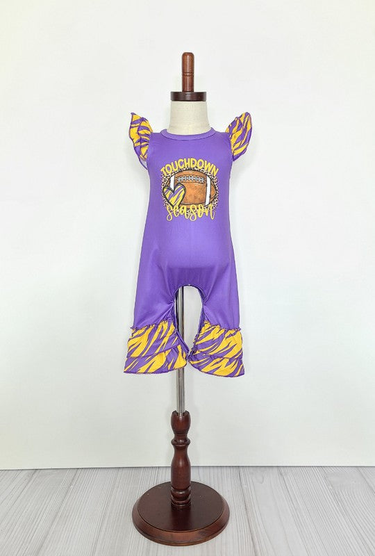 Purple Touchdown Baby Romper