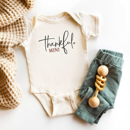 Thankful Mini Heart Baby Onesie