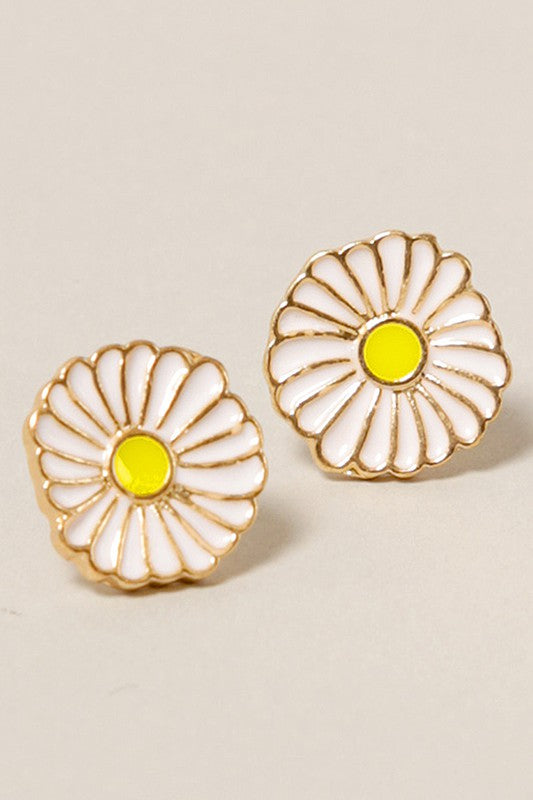 Daisy Signature Enamel Stud Earrings