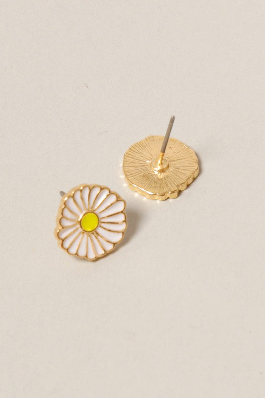 Daisy Signature Enamel Stud Earrings