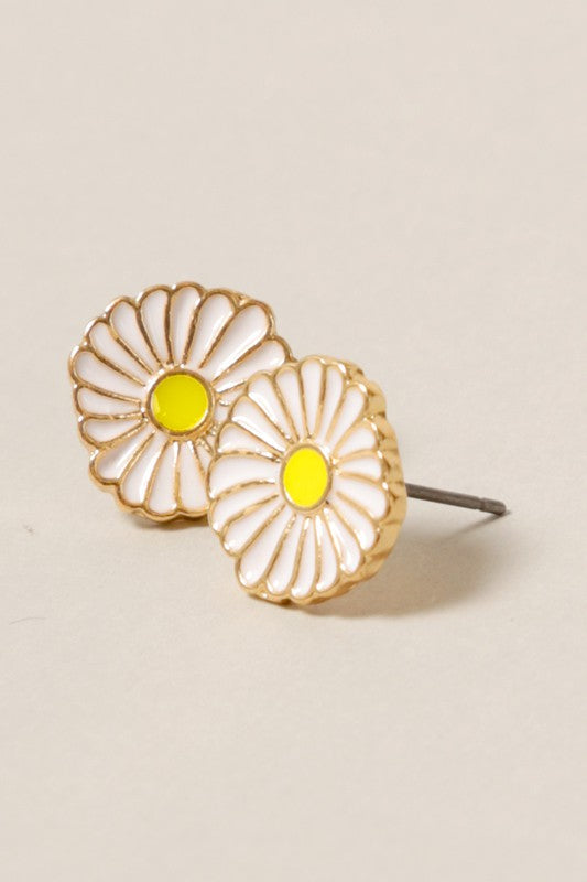 Daisy Signature Enamel Stud Earrings