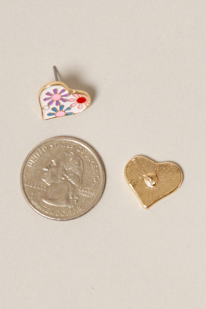 Pretty Enamel Charm Earring