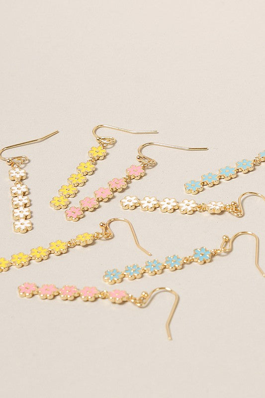 Daisy Flower String Drop Earrings