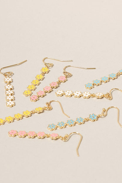 Daisy Flower String Drop Earrings