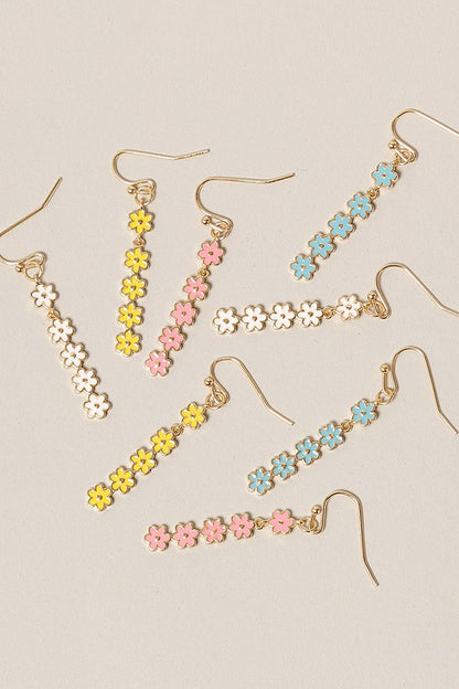 Daisy Flower String Drop Earrings