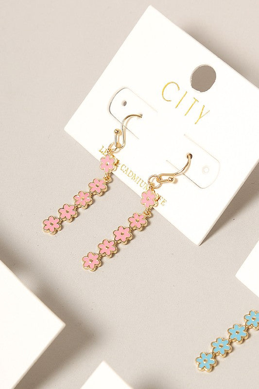 Daisy Flower String Drop Earrings