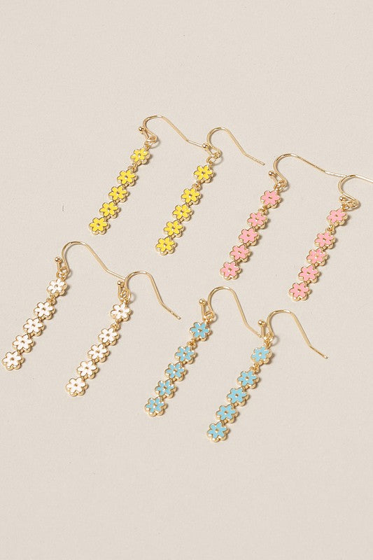 Daisy Flower String Drop Earrings