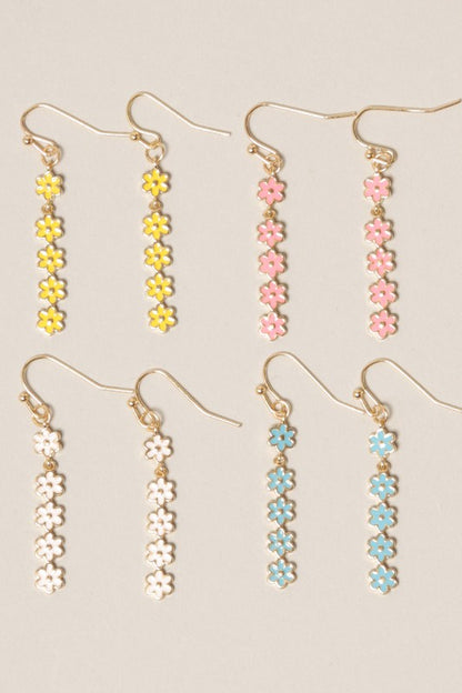 Daisy Flower String Drop Earrings